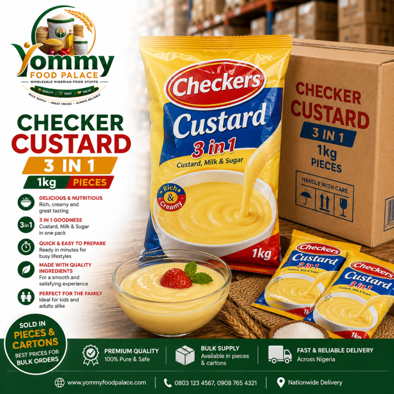 CHECKER CUSTARD 3 IN 1 1kg PIECES